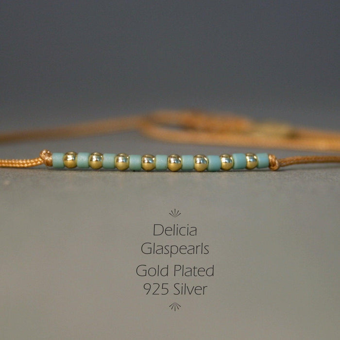 Armband "Delica & Pearls No.5" mit Schiebeknoten