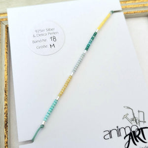 Armband "Sweet Pearls No.9" Textilband, größenverstellbar - animoART