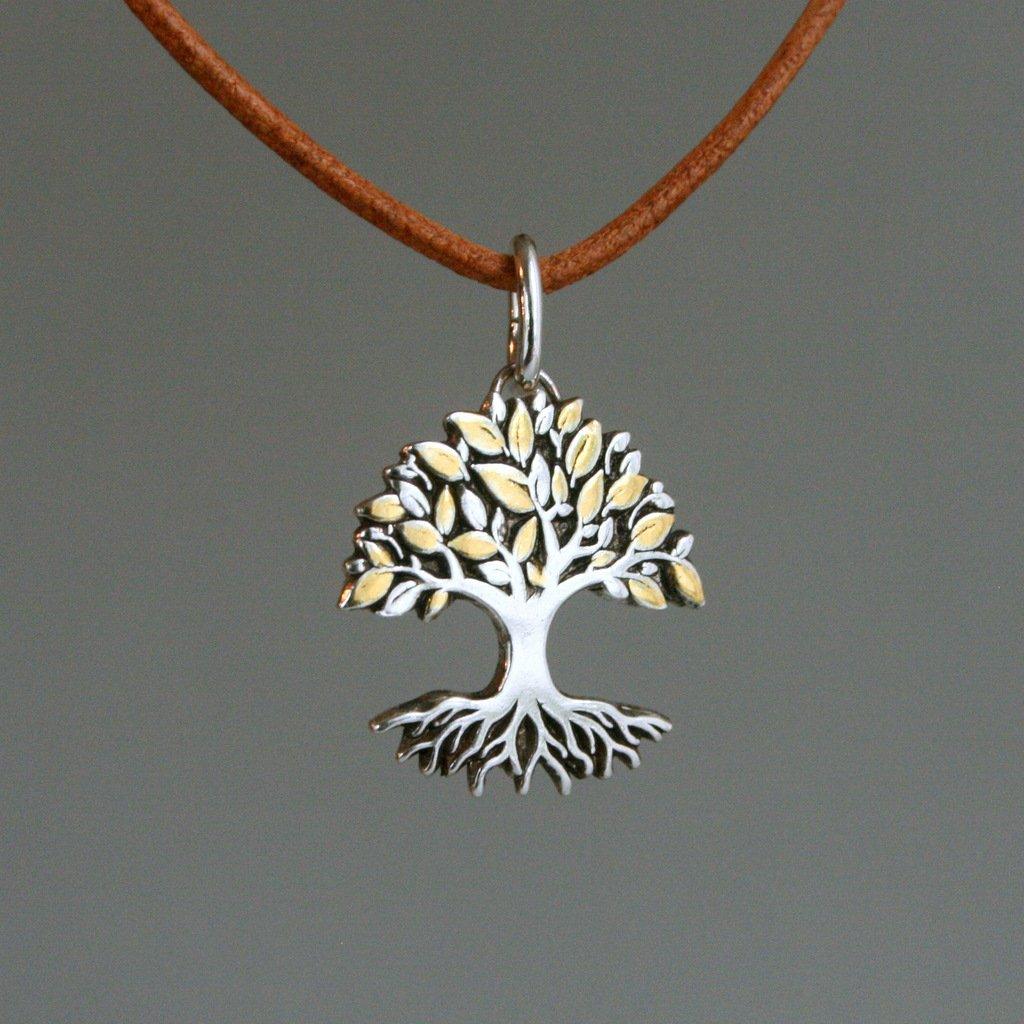 Kette "Baum des Lebens" Anhänger in Silber mit Lebensbaum_Schmuck_handmade_animoART