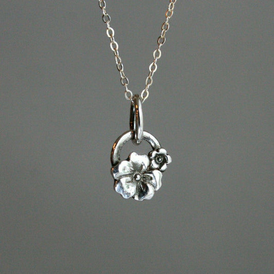 Kette - Blumenring - in silber - animoART