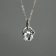 Kette - Blumenring - in silber - animoART