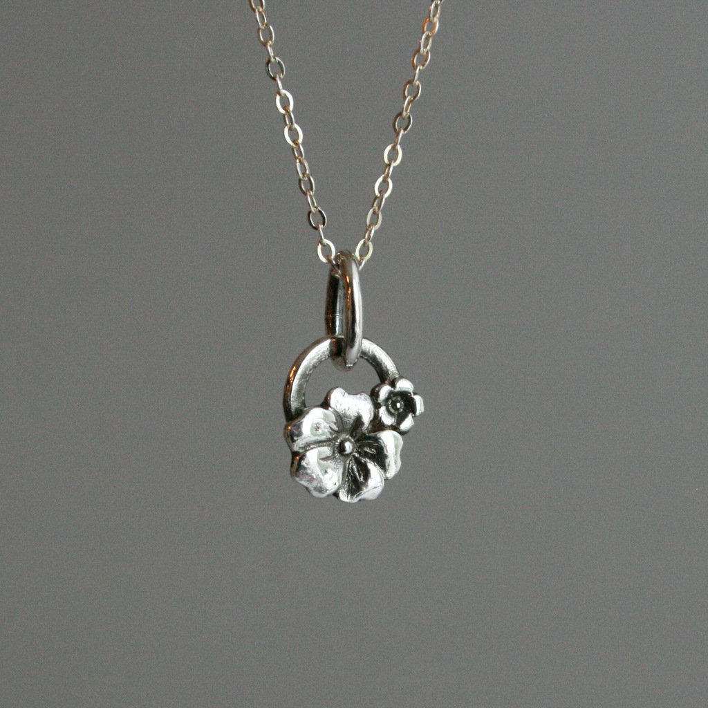 Kette - Blumenring - in silber - animoART