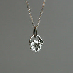 Kette - Blumenring - in silber - animoART