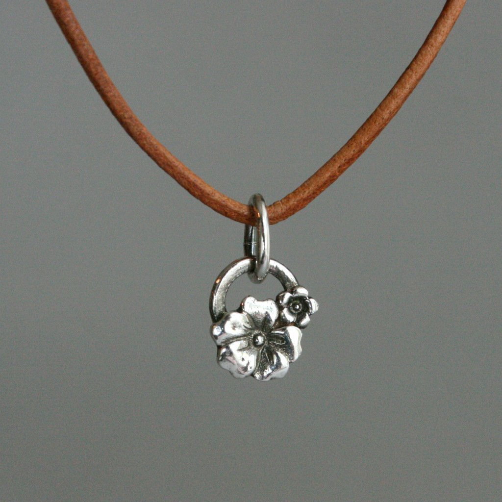 Kette - Blumenring - in silber - animoART