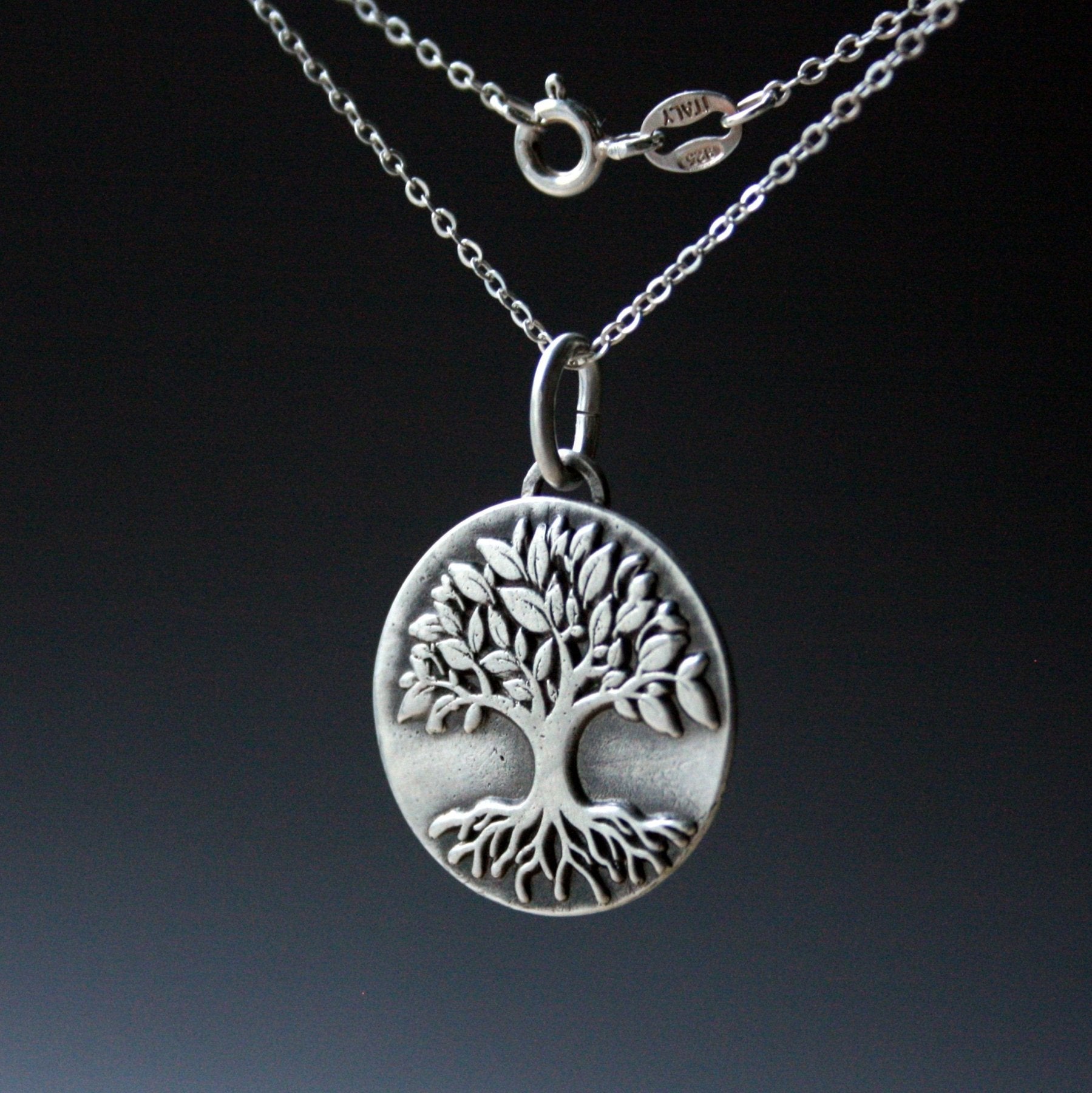 Kette "Lebensbaum" Münzkette in Silber mit Baum des Lebens_Schmuck_handmade_animoART