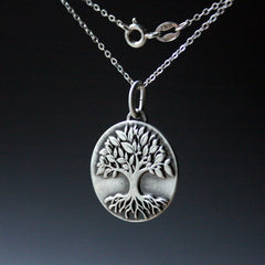 Kette "Lebensbaum" Münzkette in Silber mit Baum des Lebens_Schmuck_handmade_animoART