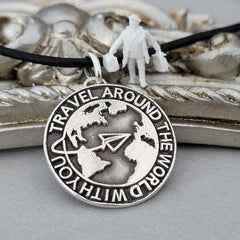 Kettenanhänger "Travel around the world" 925 Silber - animoART