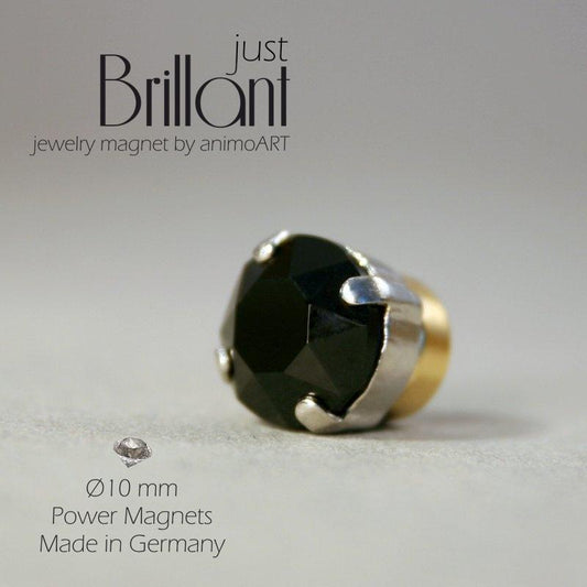 Magnet Brosche "just BRILLANT" 10 mm - verschiedene Farben_Schmuck_handmade_animoART