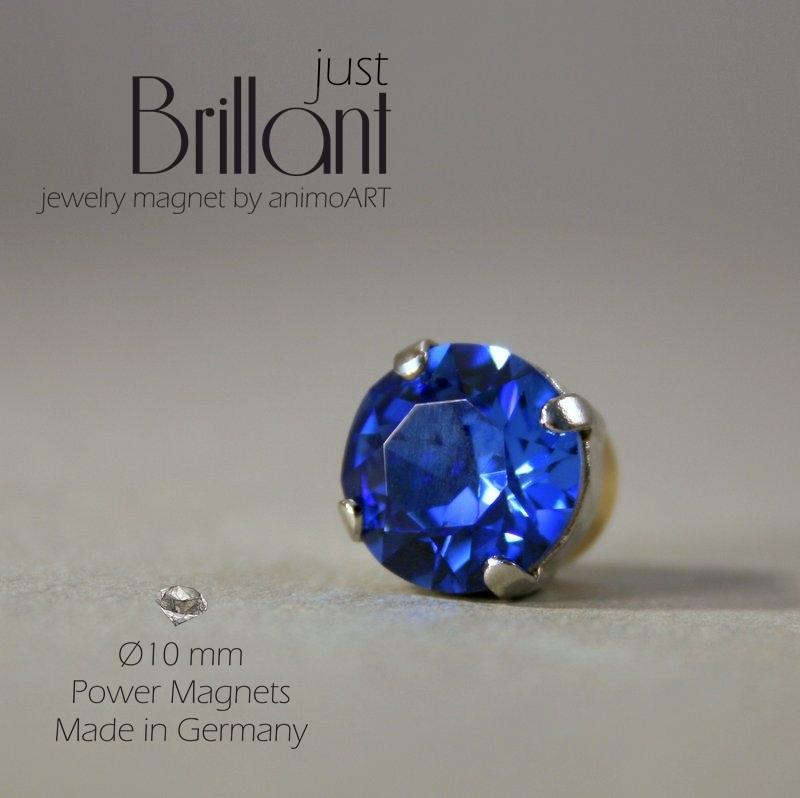 Magnet Brosche "just BRILLANT" 10 mm - verschiedene Farben_Schmuck_handmade_animoART