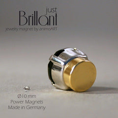 Magnet Brosche "just BRILLANT" 10 mm - verschiedene Farben_Schmuck_handmade_animoART