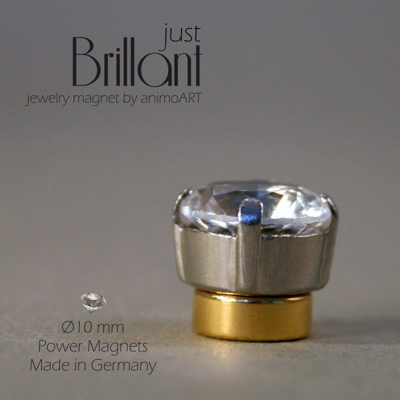 Magnet Brosche "just BRILLANT" 10 mm - verschiedene Farben_Schmuck_handmade_animoART