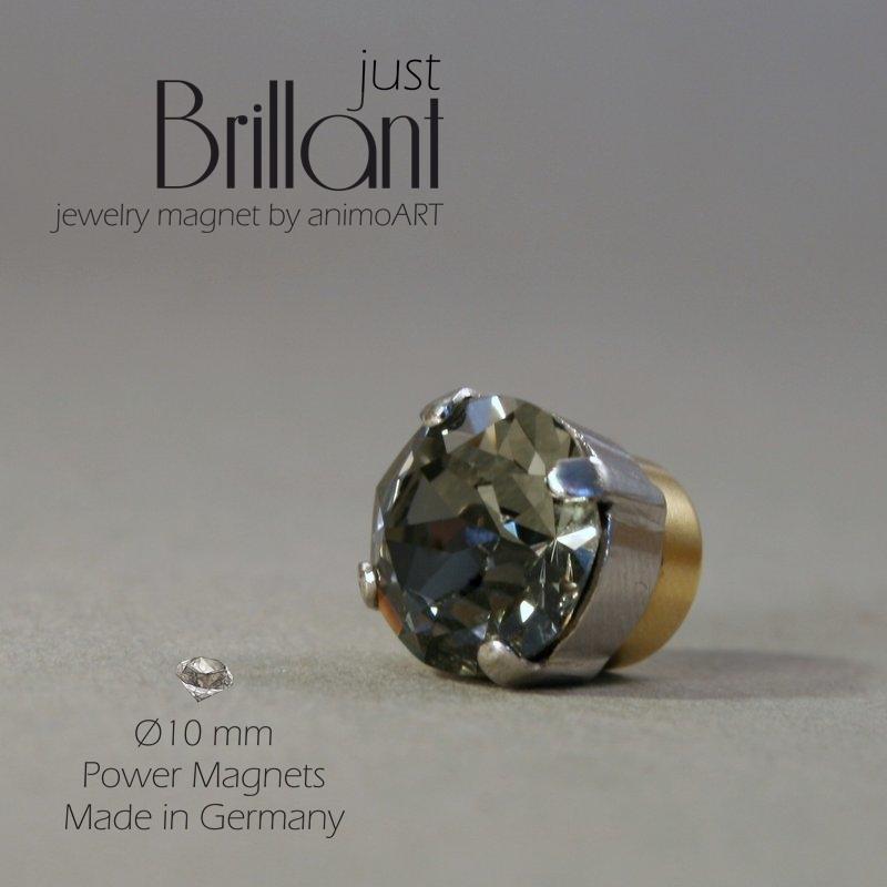 Magnet Brosche "just BRILLANT" 10 mm - verschiedene Farben_Schmuck_handmade_animoART