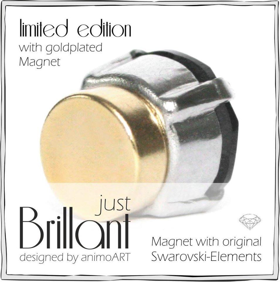 Magnet Brosche "just BRILLANT" 10 mm - verschiedene Farben_Schmuck_handmade_animoART