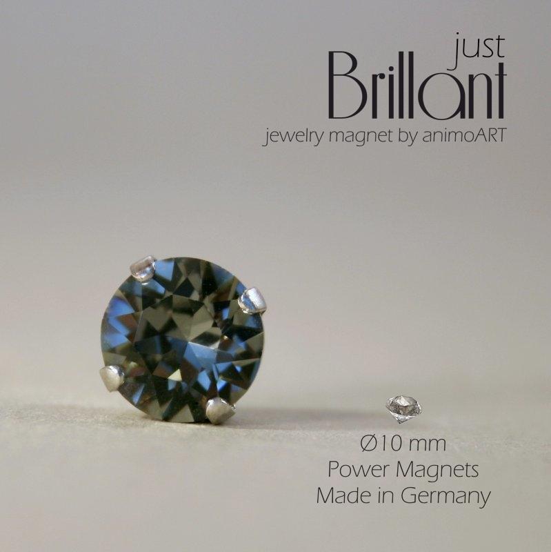 Magnet Brosche "just BRILLANT" 10 mm - verschiedene Farben_Schmuck_handmade_animoART