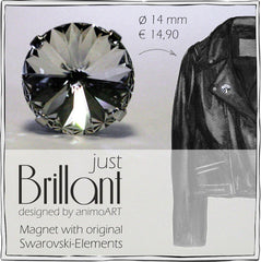 Magnet Brosche "just BRILLANT" 14 mm - verschiedene Farben_Schmuck_handmade_animoART