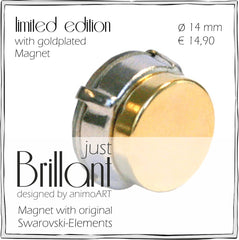 Magnet Brosche "just BRILLANT" 14 mm - verschiedene Farben_Schmuck_handmade_animoART