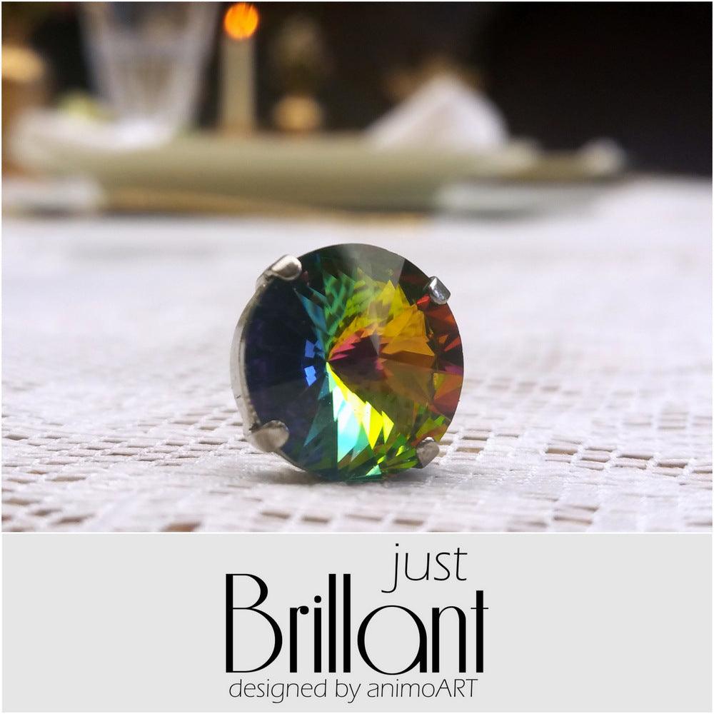 Magnet Brosche "just BRILLANT" 14 mm - verschiedene Farben - animoART