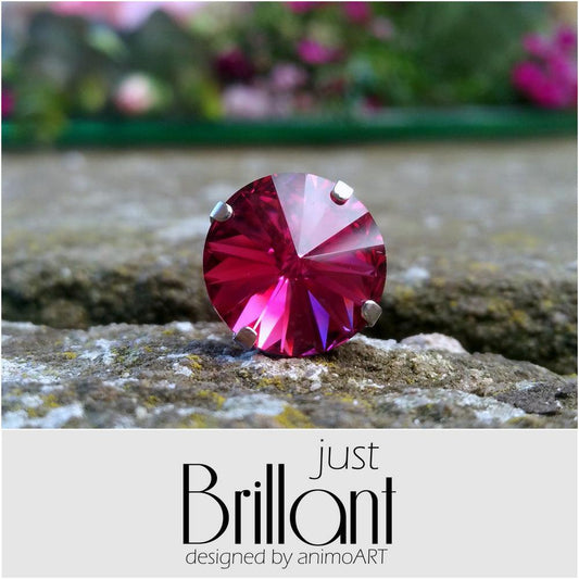 Magnet Brosche "just BRILLANT" 14 mm - verschiedene Farben_Schmuck_handmade_animoART