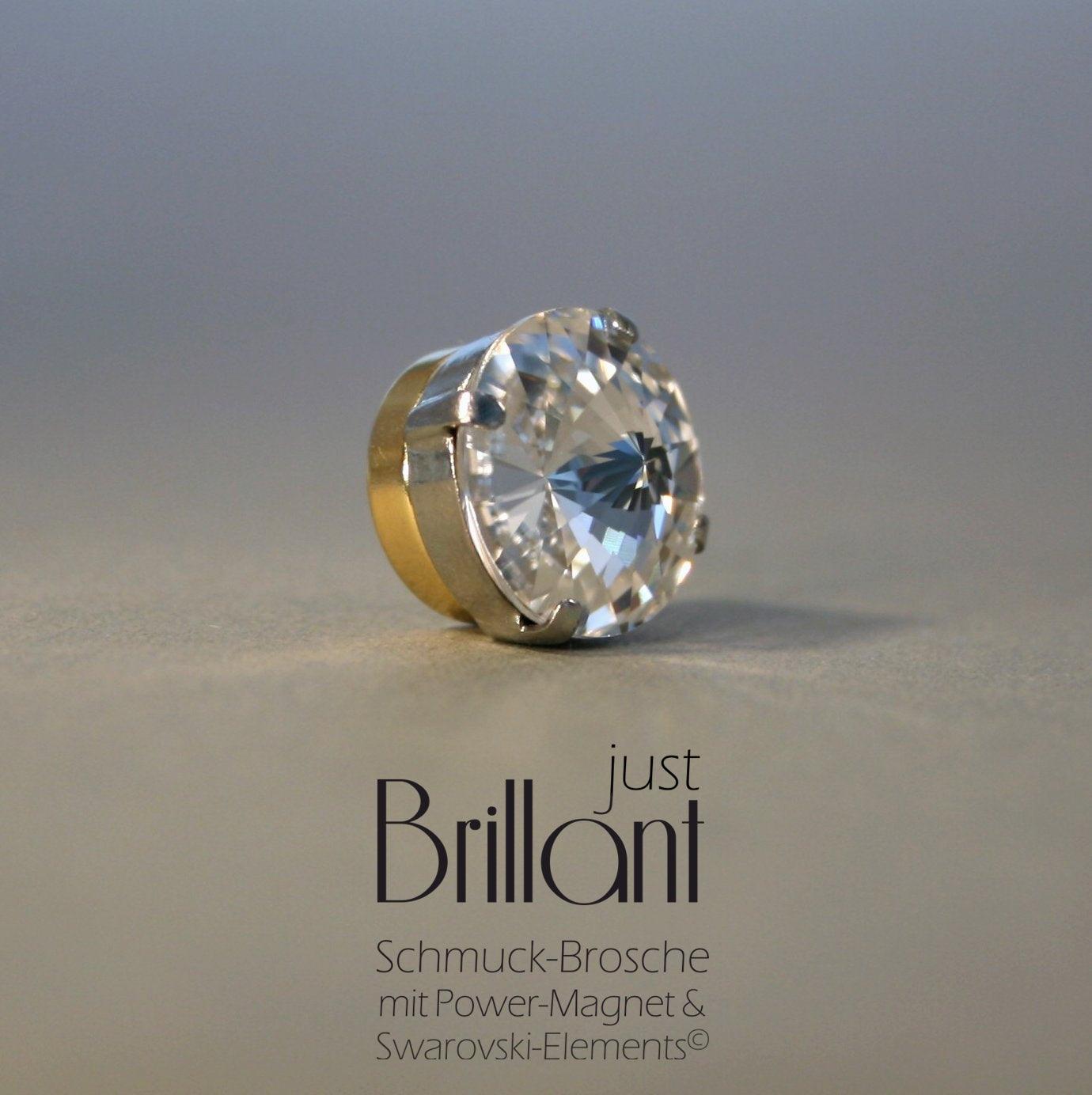 Magnet Brosche "just BRILLANT" 14 mm - verschiedene Farben_Schmuck_handmade_animoART