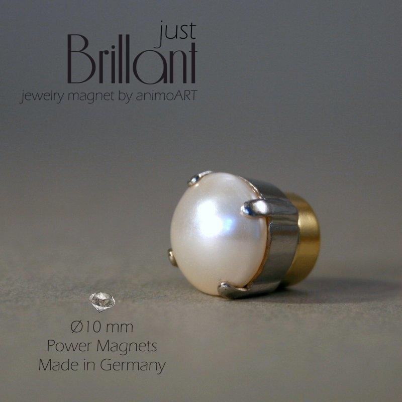 Magnet Brosche "just Glamour" 10 mm - verschiedene Farben_Schmuck_handmade_animoART