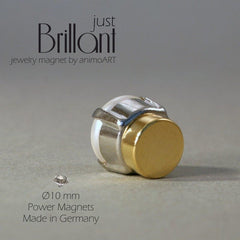 Magnet Brosche "just Glamour" 10 mm - verschiedene Farben_Schmuck_handmade_animoART