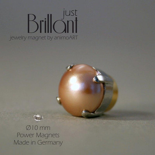 Magnet Brosche "just Glamour" 10 mm - verschiedene Farben_Schmuck_handmade_animoART