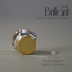 Magnet Brosche "just Glamour" 10 mm - verschiedene Farben_Schmuck_handmade_animoART