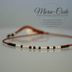 Morse Code Armband mit Name zum Personalisieren_Armband_handmade_animoART