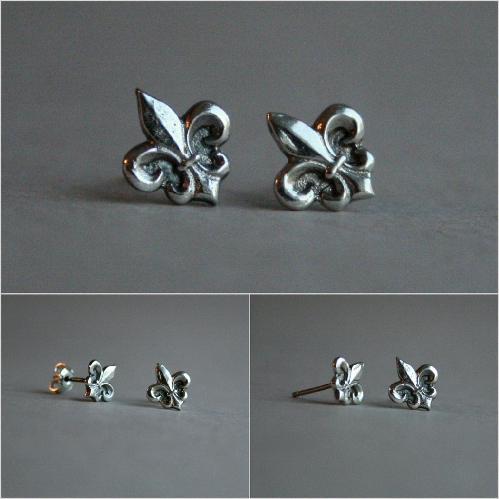 Ohrringe "Fleur de Lis" Handgefertigt_Schmuck_handmade_animoART