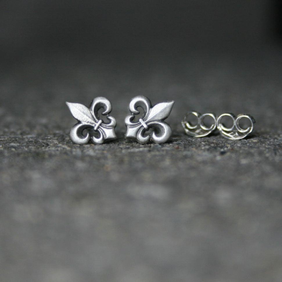 Ohrringe "Fleur de Lis" 925 Silber, hochglanz, Handgefertigt - animoART