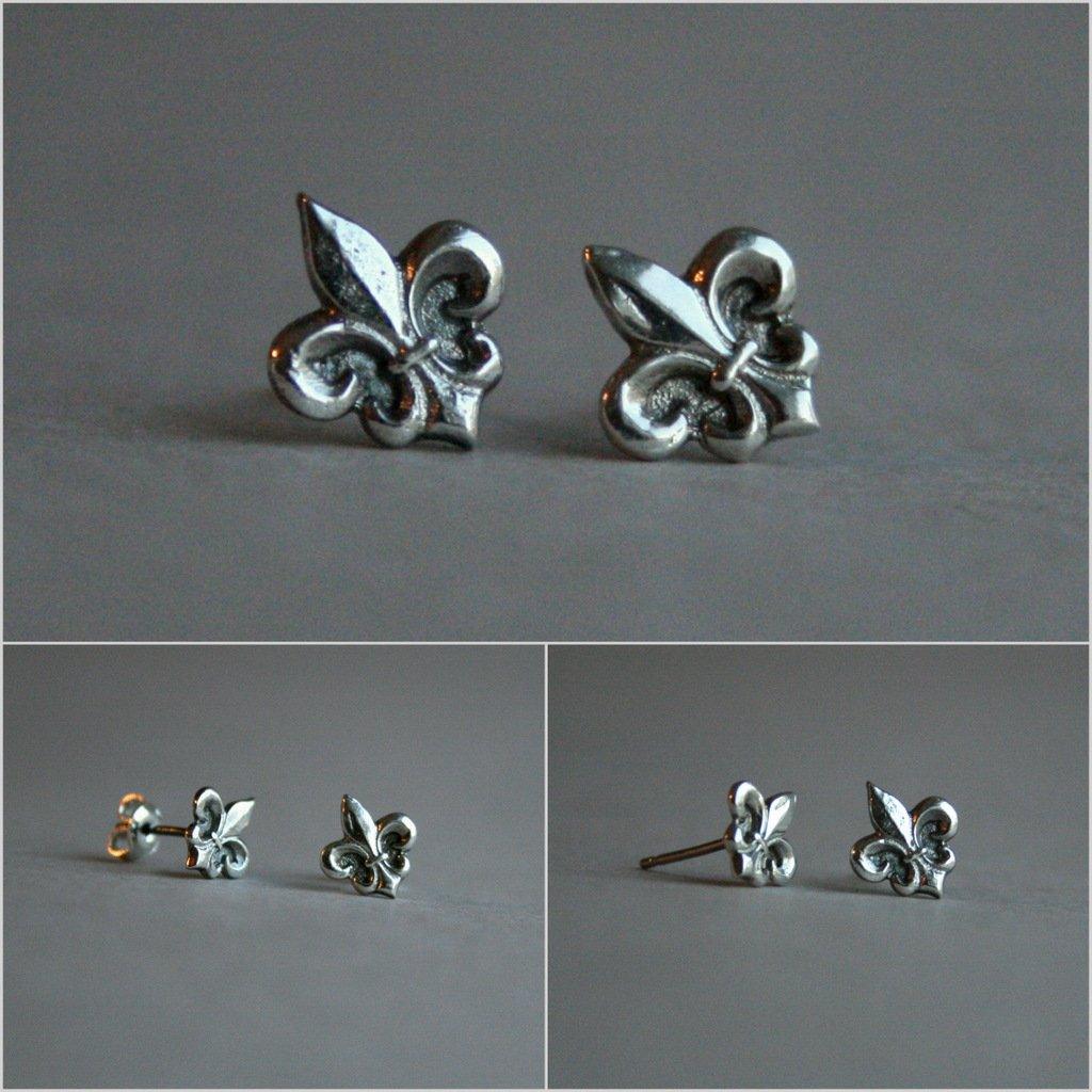 Ohrringe "Fleur de Lis" Handgefertigt_Schmuck_handmade_animoART