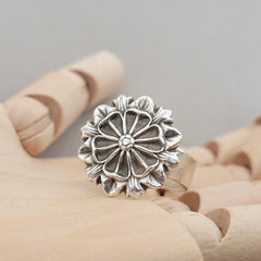 Ring mit Tudorrose - 925er Sterling Silber - animoART