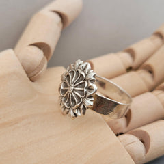 Ring mit Tudorrose - 925er Sterling Silber - animoART