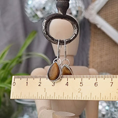 Ohrringe "Tigeraugen Tropfen" handgefertigt mit recyceltem 925er Silber