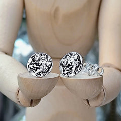 Ohrringe "Mondlandschaft" Ohrstecker, recyceltes 925er Silber