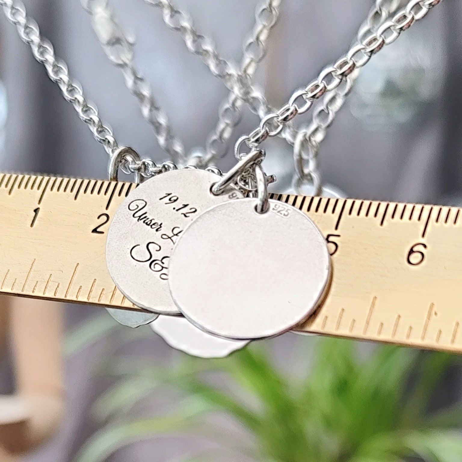 Kettenanhänger Berge "Bergliebe" aus recyceltem 925er Silber, handgefertigt