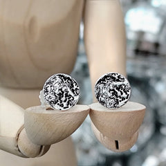 Ohrringe "Mondlandschaft" Ohrstecker, recyceltes 925er Silber