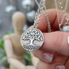 Kettenanhänger "Lebensbaum" aus 925er recyceltes Sterlingsilber, handgefertigt