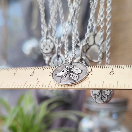 Kettenanhänger "Hund & Katze" 925er recyceltes Silber