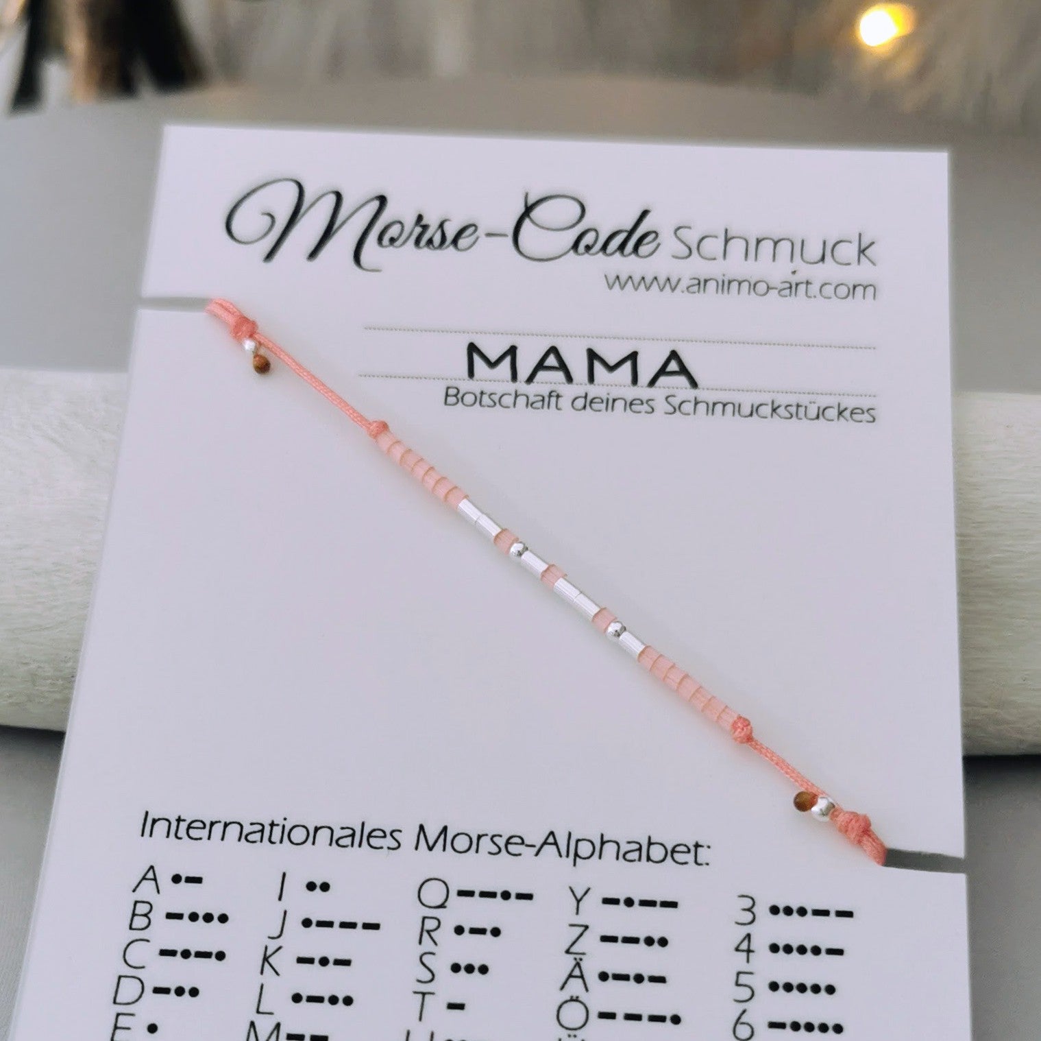 Morse - Code Armband mit Name, Textilarmband LADYLIKE oder UNISEX