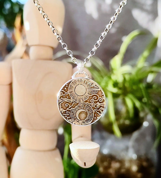 Kettenanhänger "Sonne & Mond - Yin Yang" 925 Silber