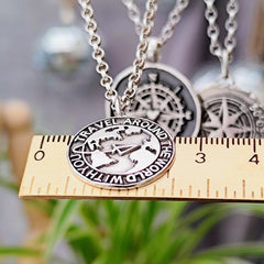 Kettenanhänger "Travel around the world" 925er recyceltes Silber