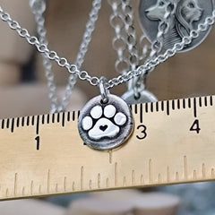Kettenanhänger "Pfote mit Herz" Nugget Personalisiert mit Gravur