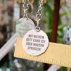 Kettenanhänger "Kompass" rustikal, recyceltes 925 Silber, handgefertigt in Deutschland