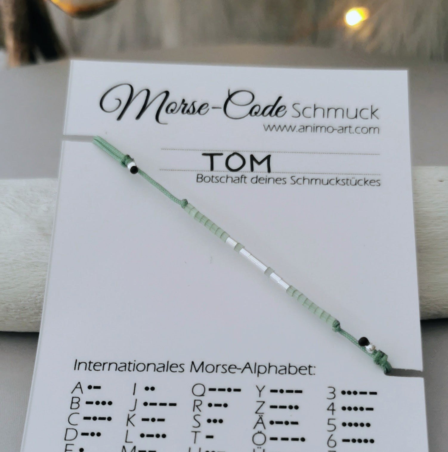 Morse - Code Armband mit Name, Textilarmband LADYLIKE oder UNISEX