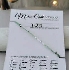 Morse - Code Armband mit Name, Textilarmband LADYLIKE oder UNISEX