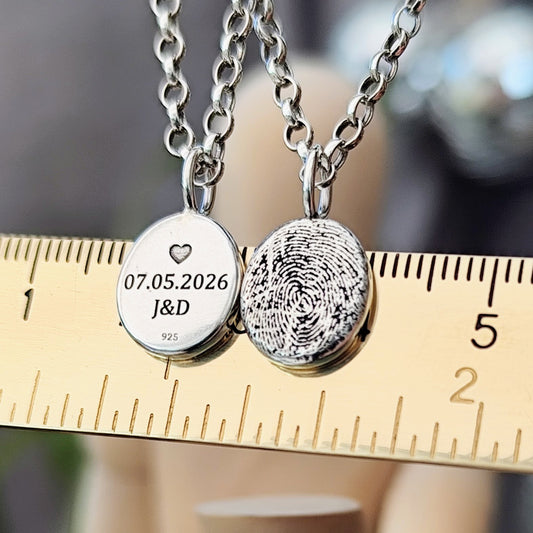 Kettenanhänger mit Fingerabdruck "Nugget"