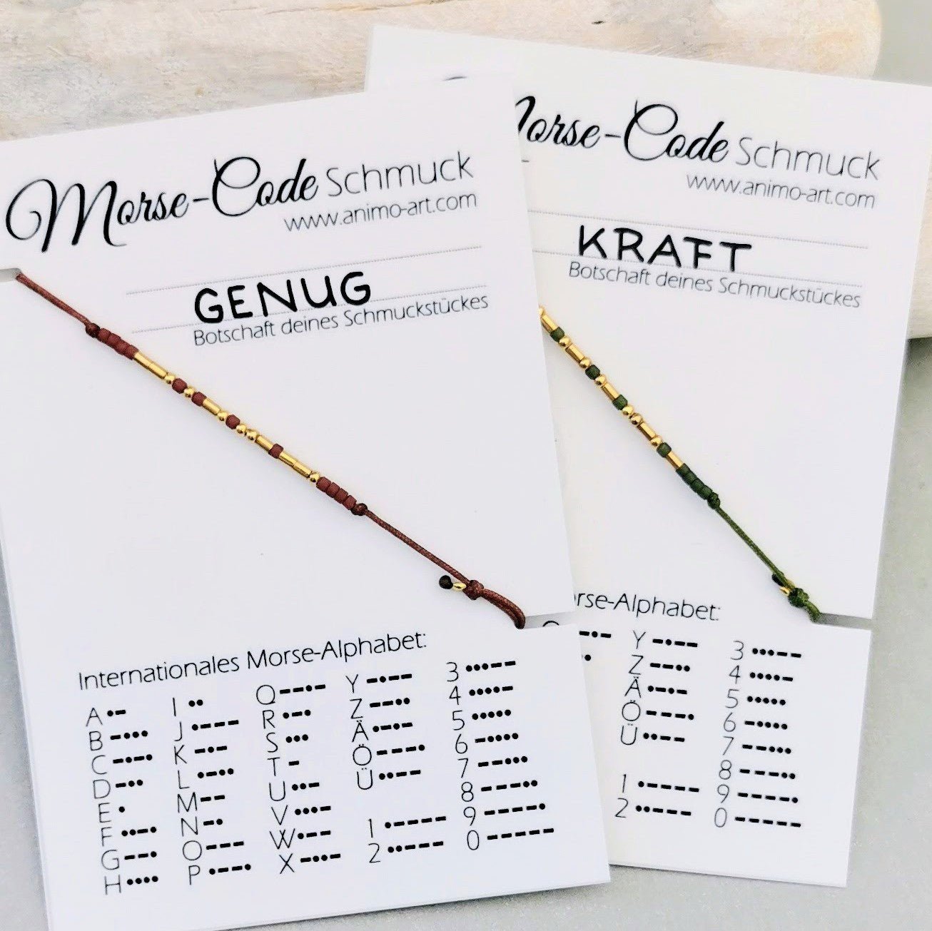 Morse - Code Armband mit Name, Textilarmband LADYLIKE oder UNISEX