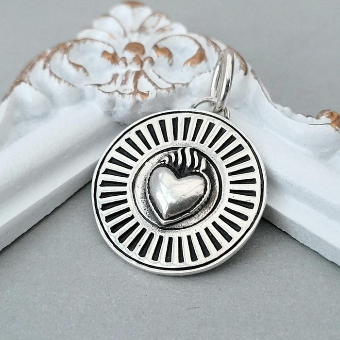 Anhänger "Burning Heart" VIVA LA VIDA, aus recyceltem Silber