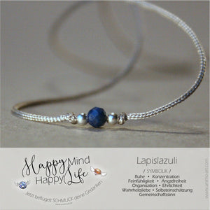 Armband "Lapislazuli" mit Bedeutung in blau - silber_Schmuck_handmade_animoART